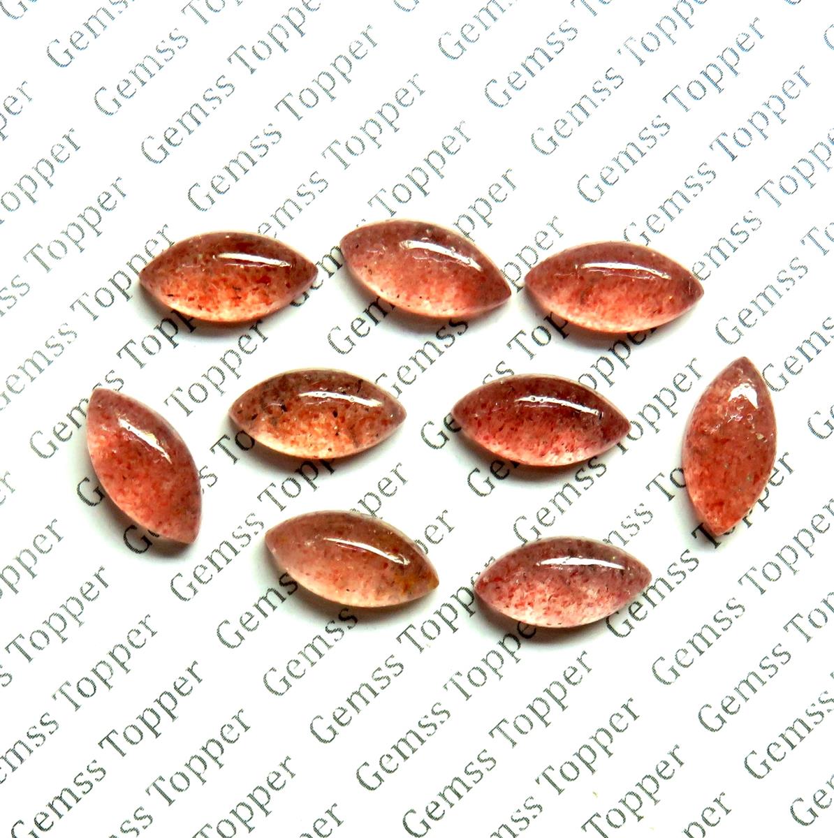 Strawberry Quartz 3x6 mm Marquise Cabochon